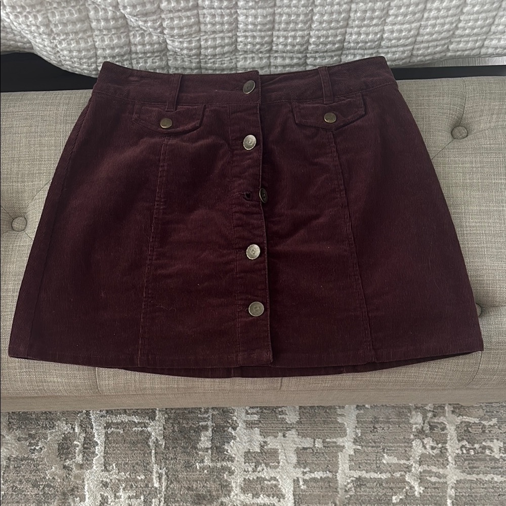 Forever 21 Red Mini A-line Skirt